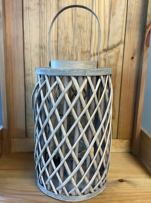 Wicker Cylinder Lantern