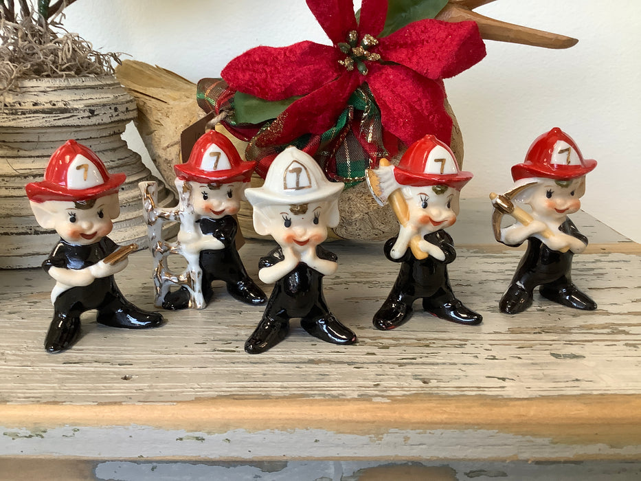 Vintage 1930’s ceramic fireman pixie