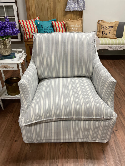 Slip Cover Swivel Chair - Navy
