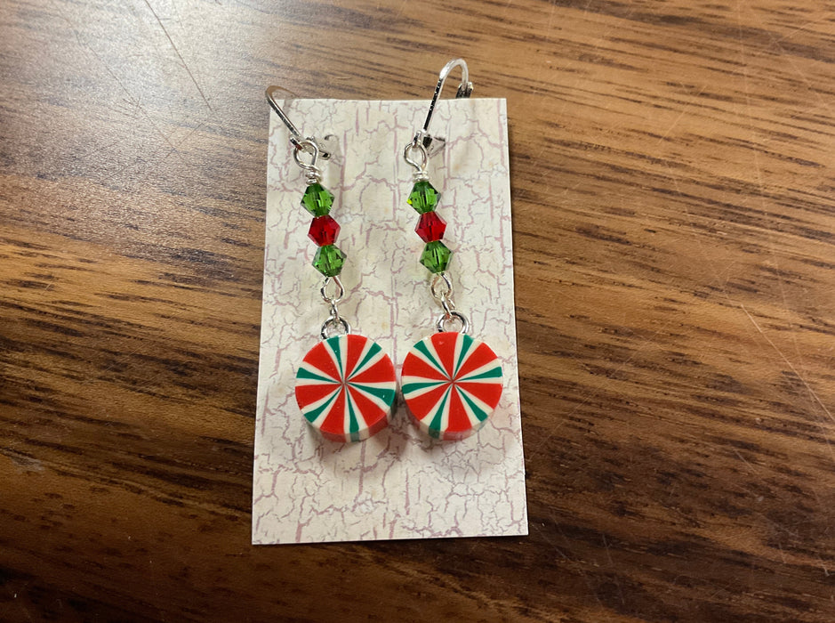 Christmas candy earrings