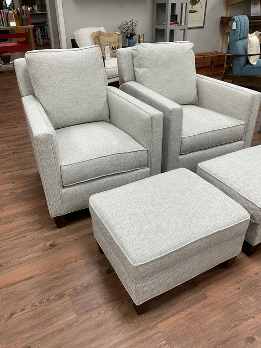 Half recline chair and ottoman - quarry