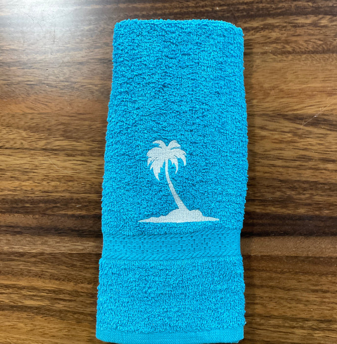 Embroidered Hand Towel Palm Tree