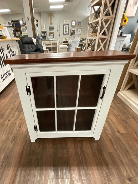 Single Door Window Cabinet - white