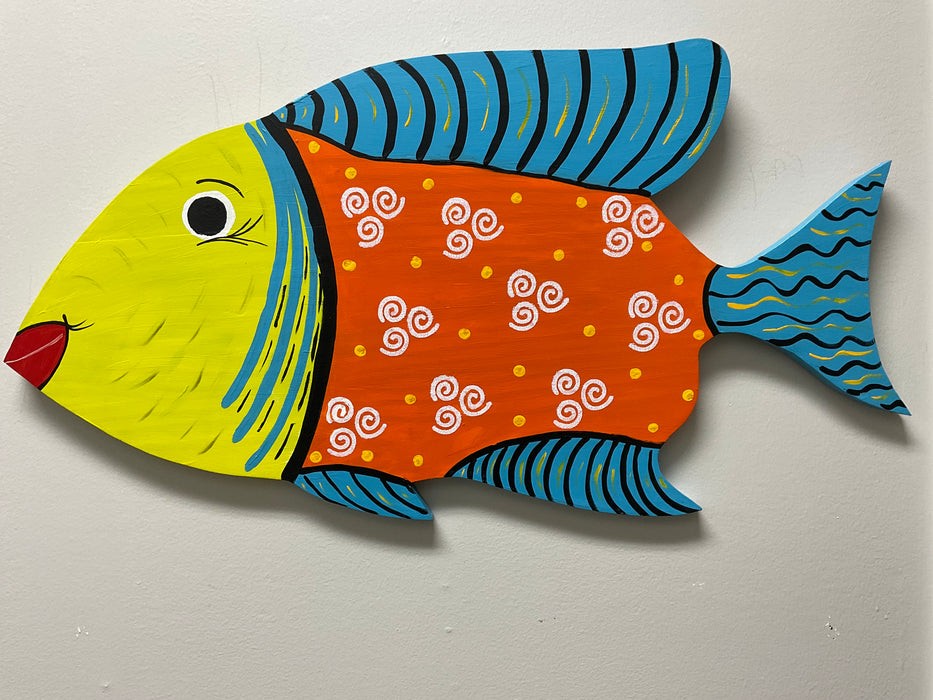 Wood fish - wall art