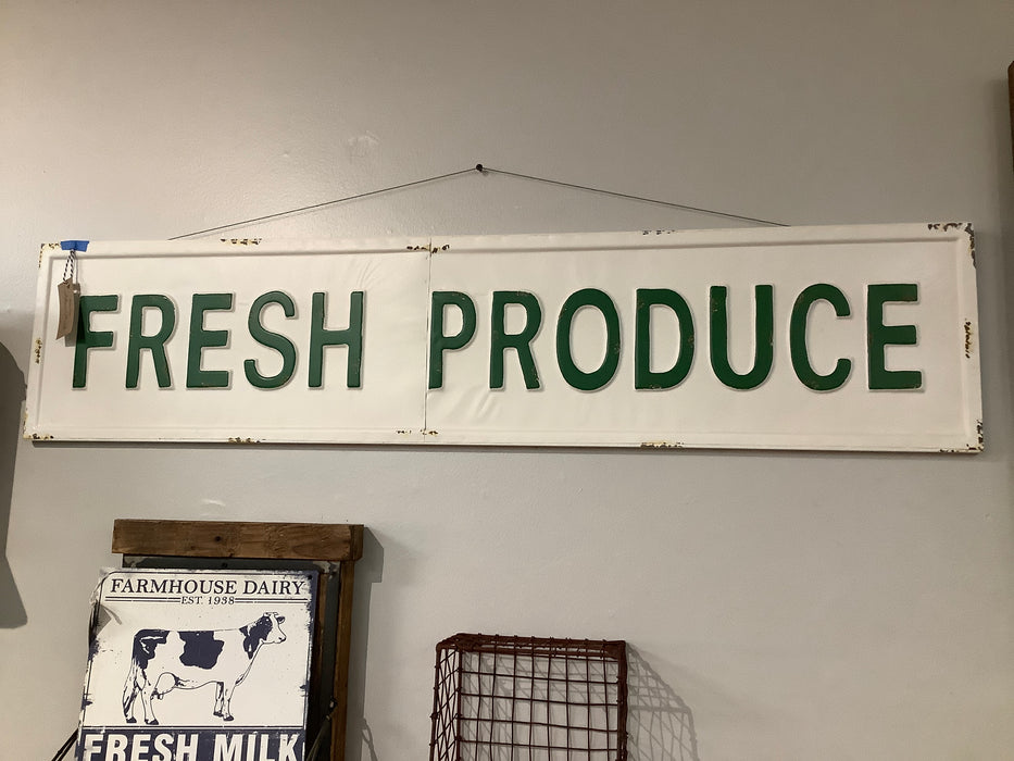 Fresh produce wall sign
