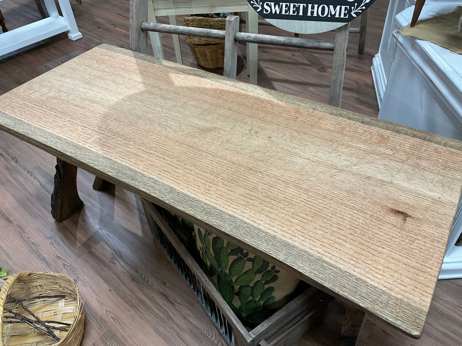 Oak live edge coffee table