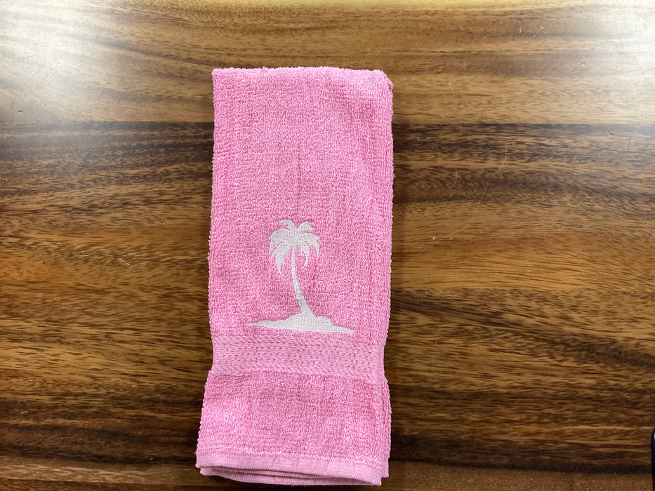 Embroidered Hand Towel Palm Tree