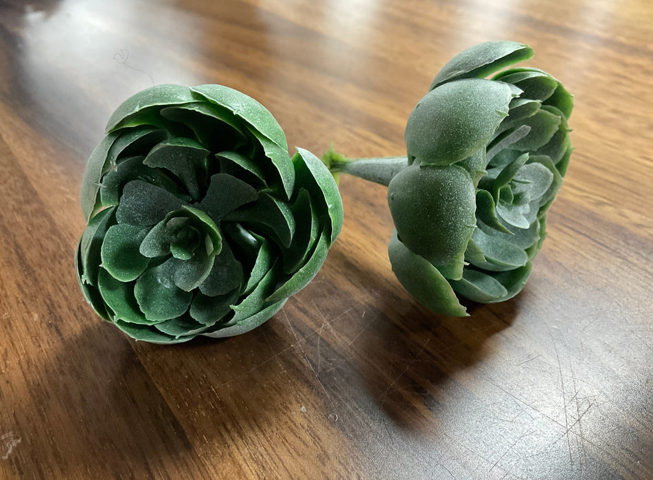 Assorted faux succulents-Light Green