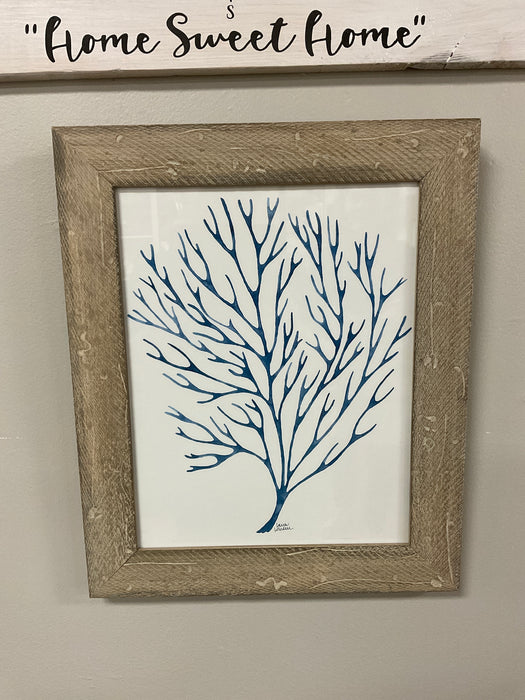 Framed sea life artwork - coral