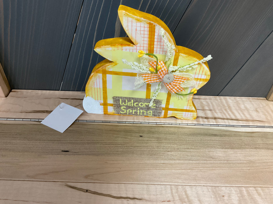 Wood Easter Bunny - Plaid