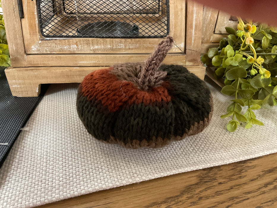 Hand knitted pumpkin