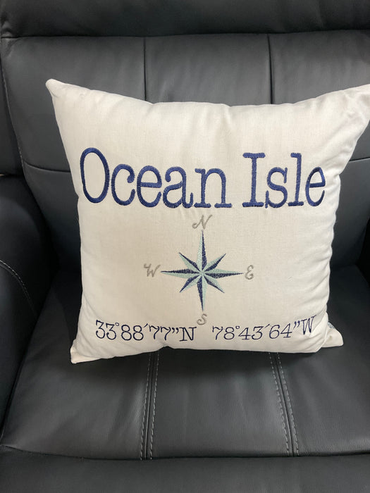 Throw Pillow-Ocean Isle