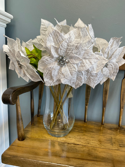 Silver Christmas Poinsettia