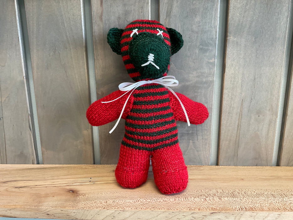 Knitted stuffed bear