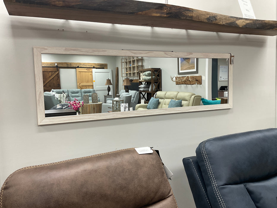 Framed Mirror - Flat whitewash