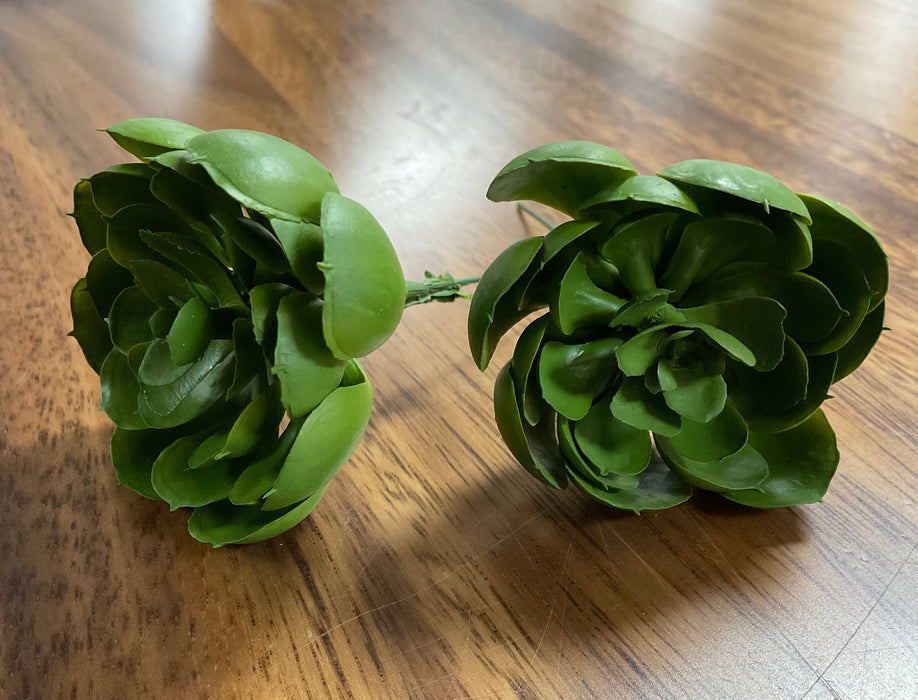 Assorted Faux Succulents-Dark Green