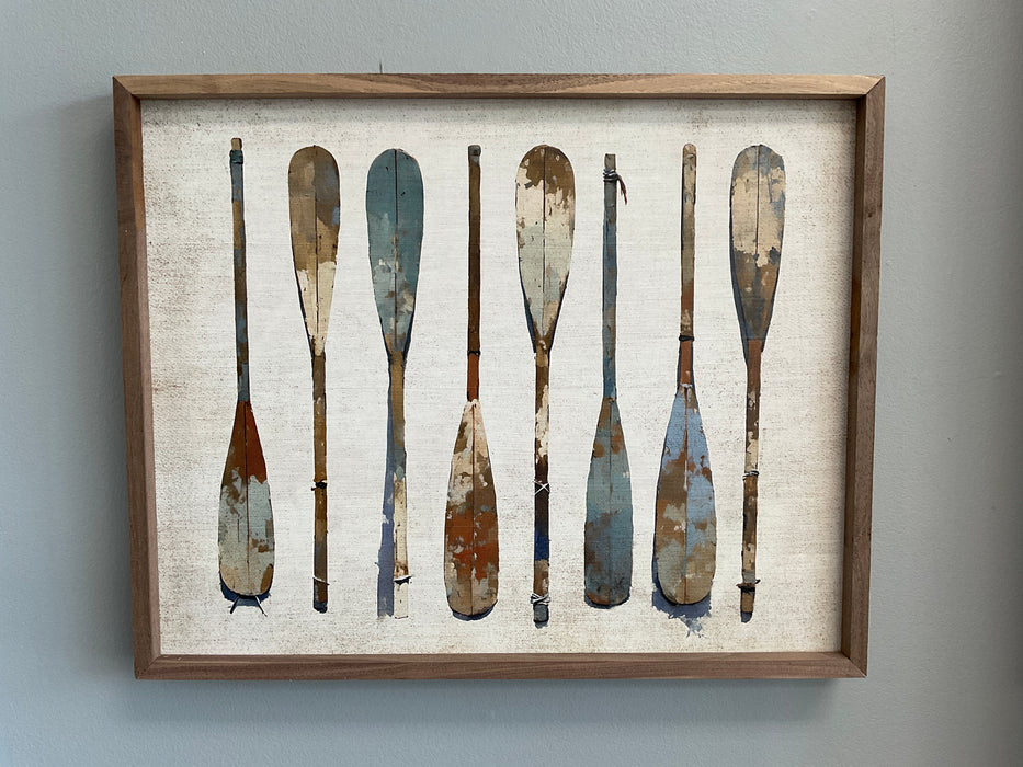 Walnut frame print - Painted Oars
