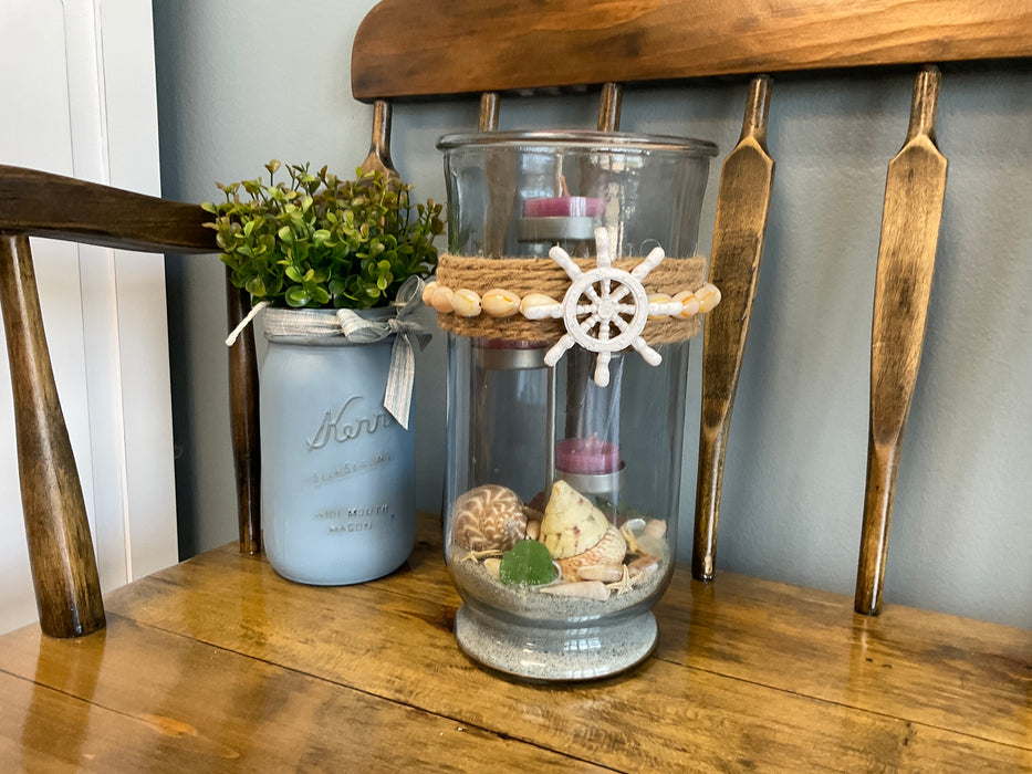 Vase w/3 votive candles
