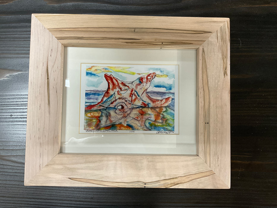 Framed Watercolor Print - sea shells