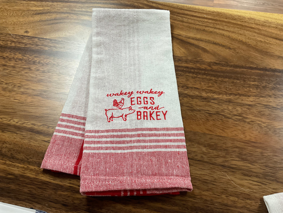 Dish towel - wakey wakey