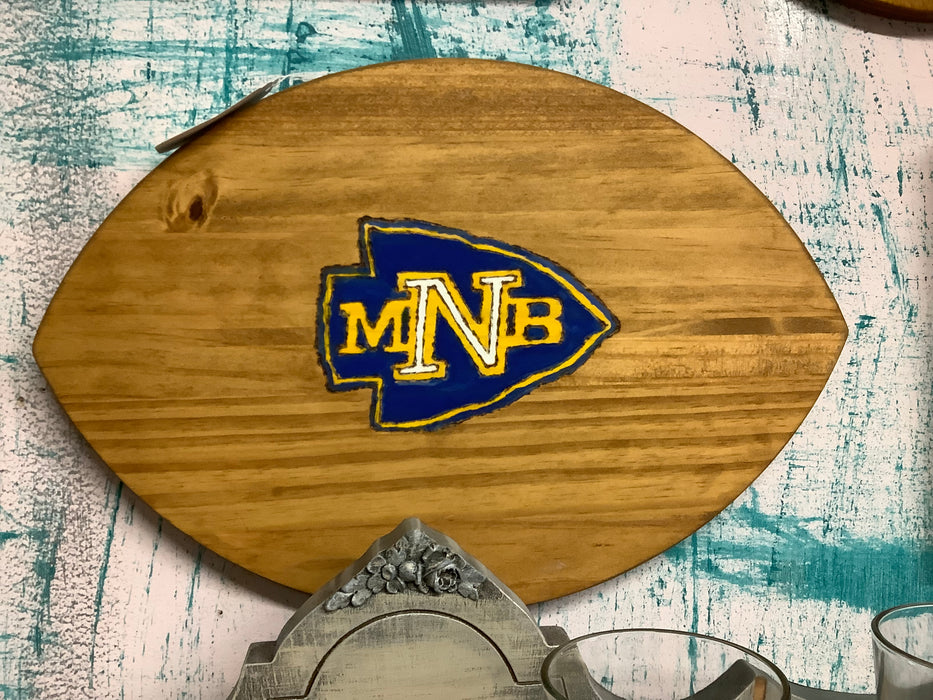 Wood football plaque