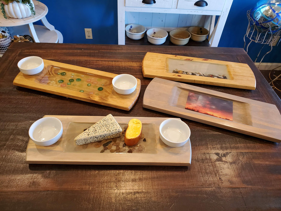 Resin serving tray
