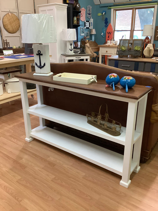 Console - hickory stained top