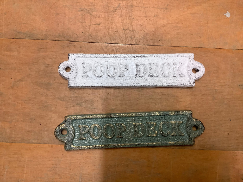 Poop deck plaque