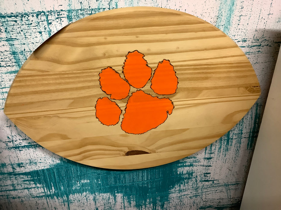 Wood football plaque