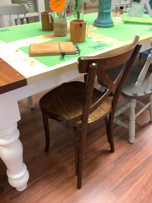 Bent wood x back chair