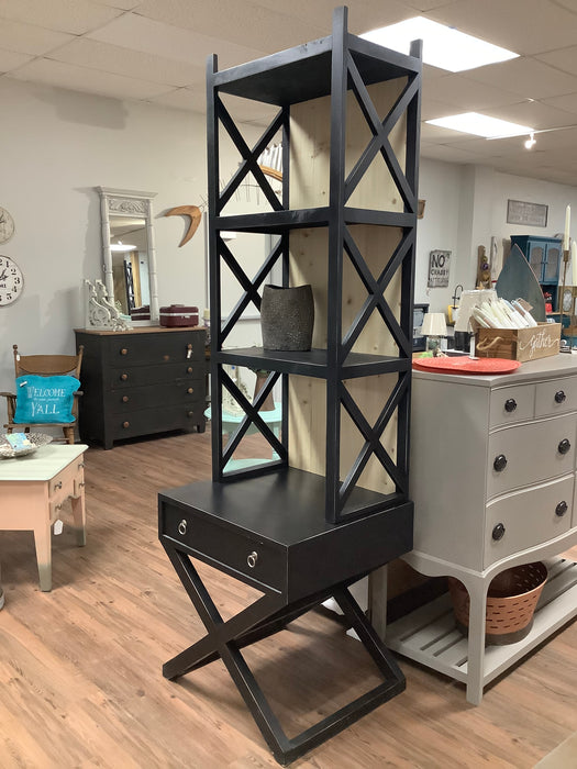Drexel end table with bookcase
