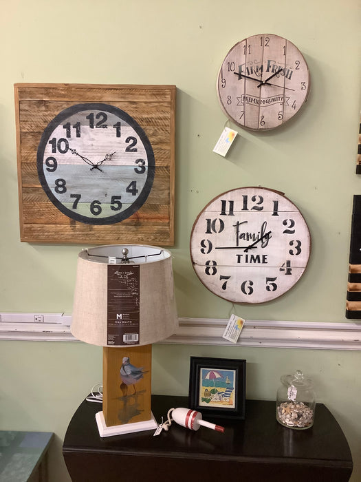 Square wood clock