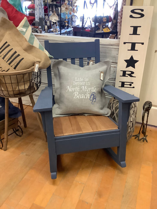 Mission style wood rocking chair