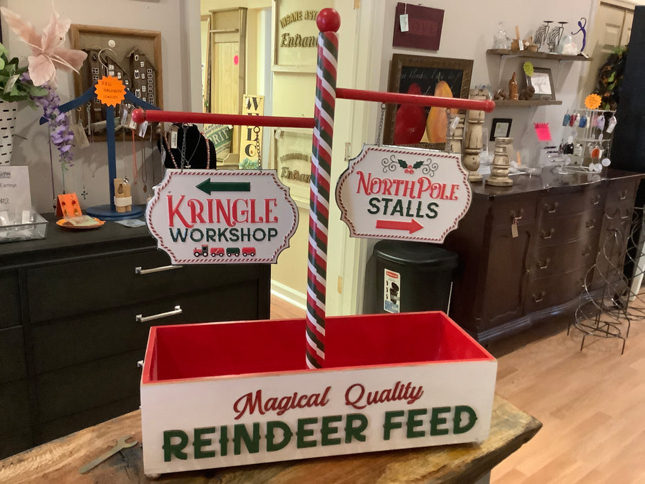 Reindeer feed tabletop display