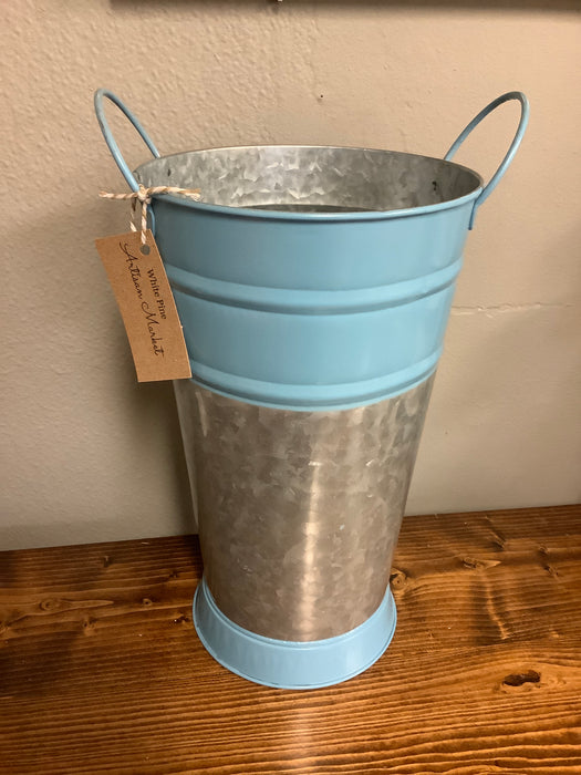 Painted French flower bucket