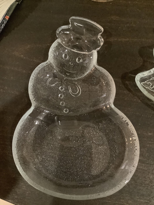 Christmas glass candy dish