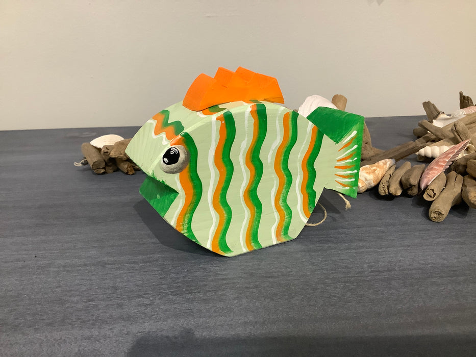 Colorful wood fish