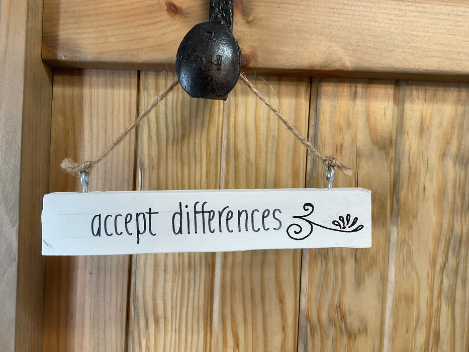 Hanging wood blocks with sayings