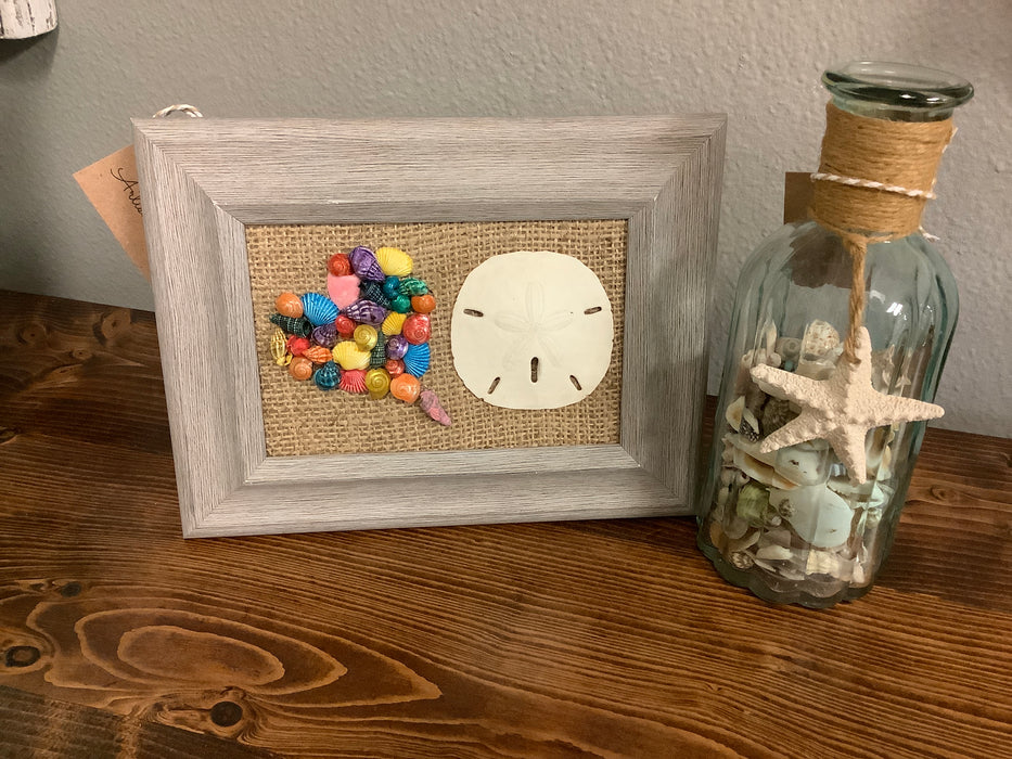 Framed starfish art