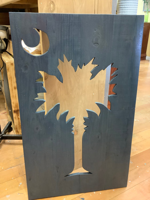Large palm tree wall hanging
