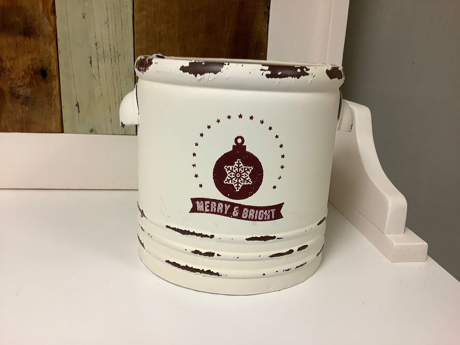 Merry and bright metal containers