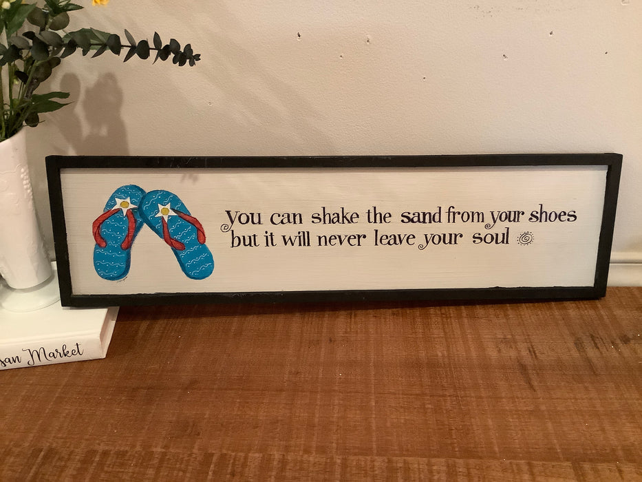 Flip flop wood sign
