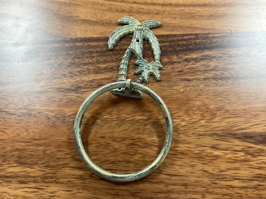 Decorative metal towel ring