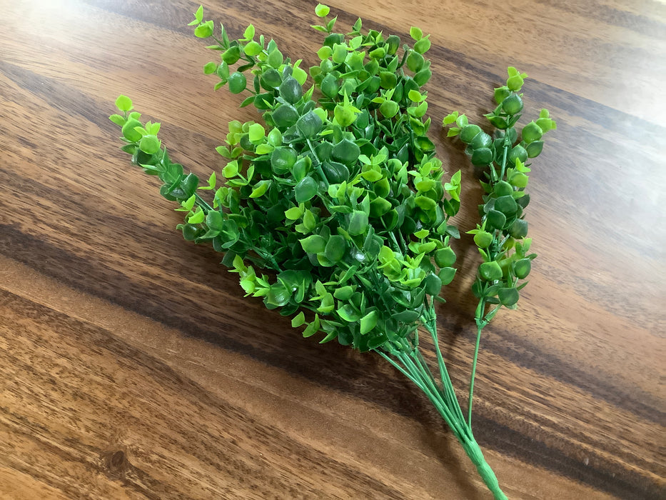 Faux eucalyptus bush 18"