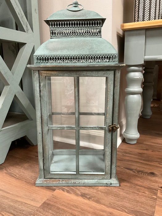 Window pane lantern - blue