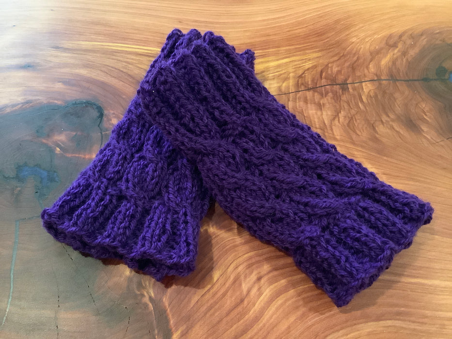 Knitted hand warmer - pair