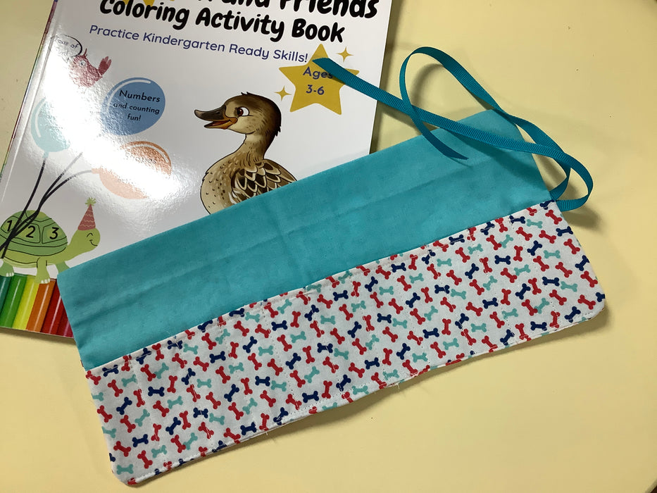 Roll up crayon bag