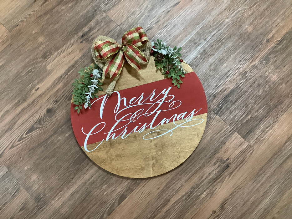 Wood Christmas wreath