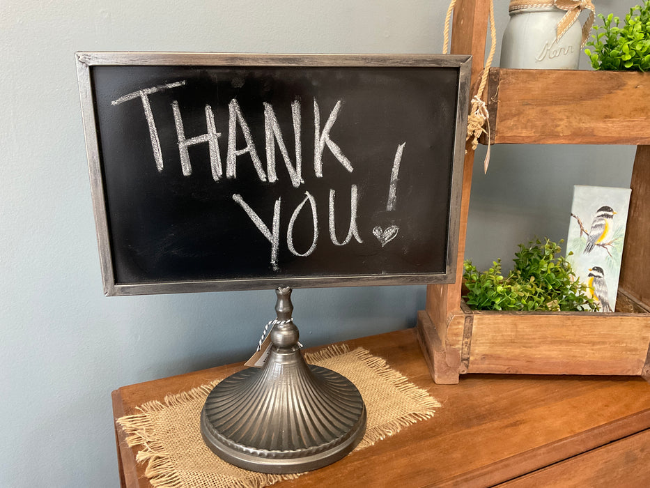 Chalkboard sign