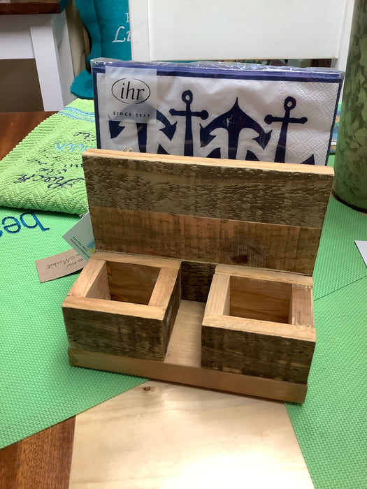 Pallet wood napkin holder